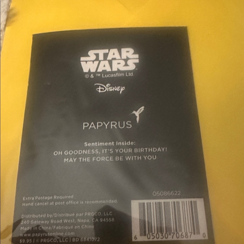 Star Wars Papyrus Card - Picture 2 of 2